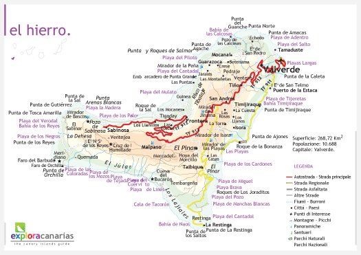 El Hierro - Mappa di El Hierro